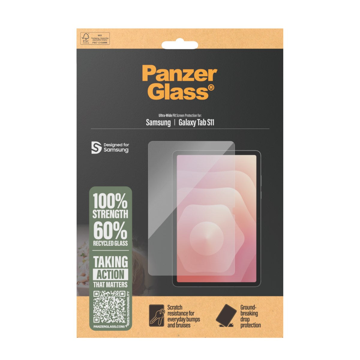 PanzerGlass® Displayschutz Samsung Galaxy Tab S11 | Ultra-Wide Fit